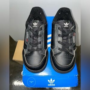 Boys Adidas Continental 80 I Black Sneakers